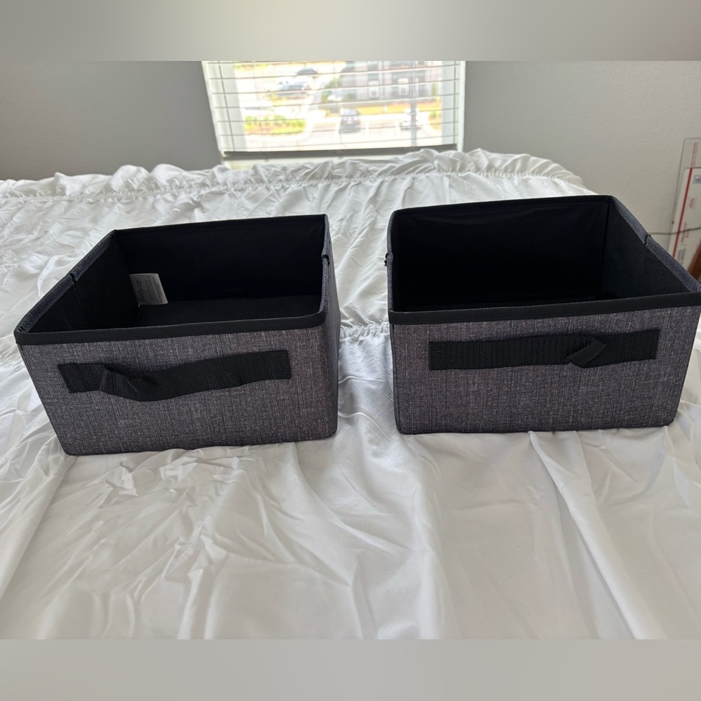 Thirty One Your Way Storage Bin, Charcoal Crosshatch. New. Collapsible.